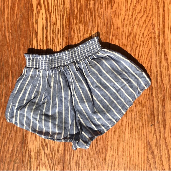 blue and white stripe shorts - Picture 2 of 3